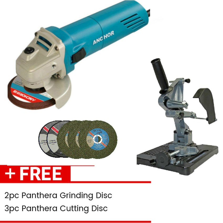 Anchor 750watt angle grinder with angle grinder stand 4'' | Shopee Malaysia