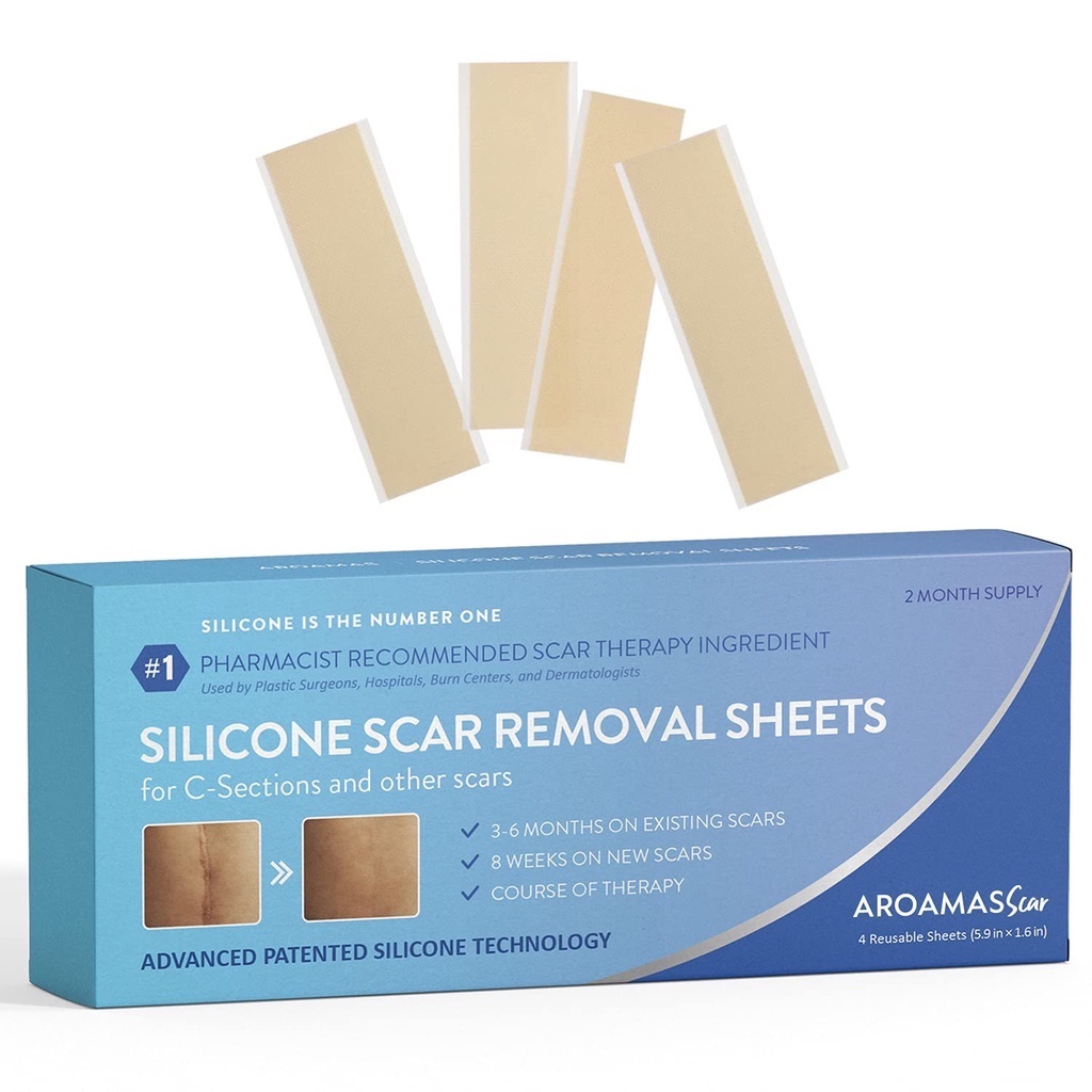Aroamas Advanced Medical Scar Gel / Advanced Silicone Scar 8 Sheets / 4