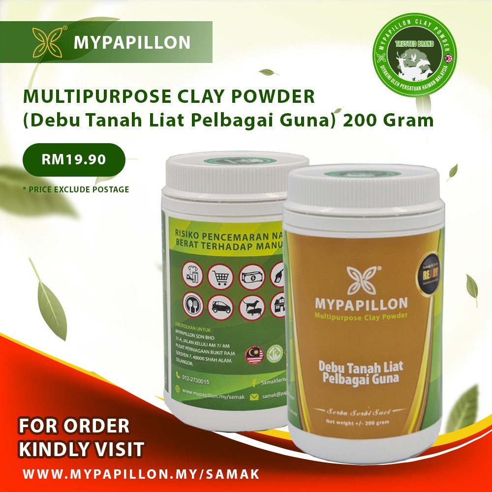 MYPAPILLON - Samak Sertu & Tayammum - 100% Debu Tanah Liat Putih ...