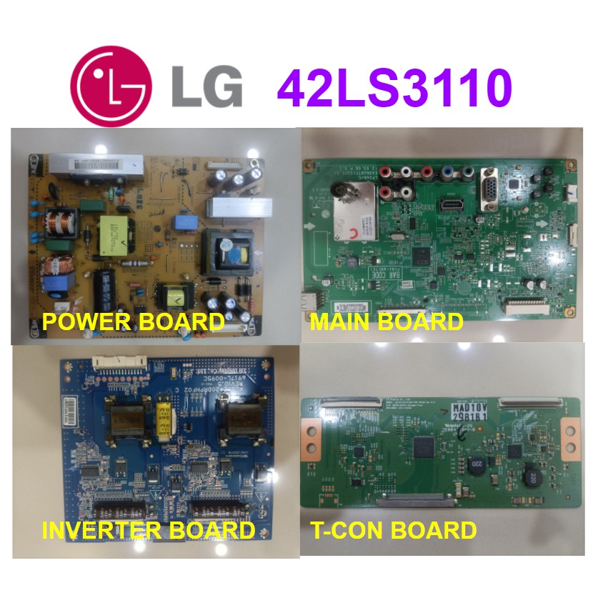 LG LED TV 42LS3110 Power Board EL96 2632H 450V EAX64604501 Main Board ...