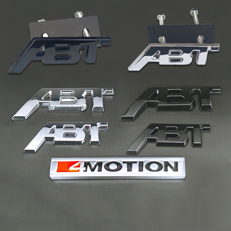 Letters Emblem For Abt 4motion Car Front Grille Mesh Badge Trunk Fender