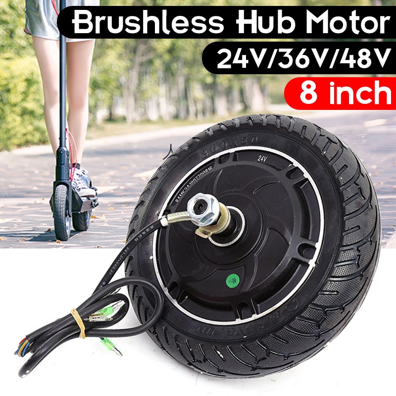 Moteur Roue Brushless 8 Pouces Pour Scooter/Trottinette Électrique - Pneu Plein - Neuf
