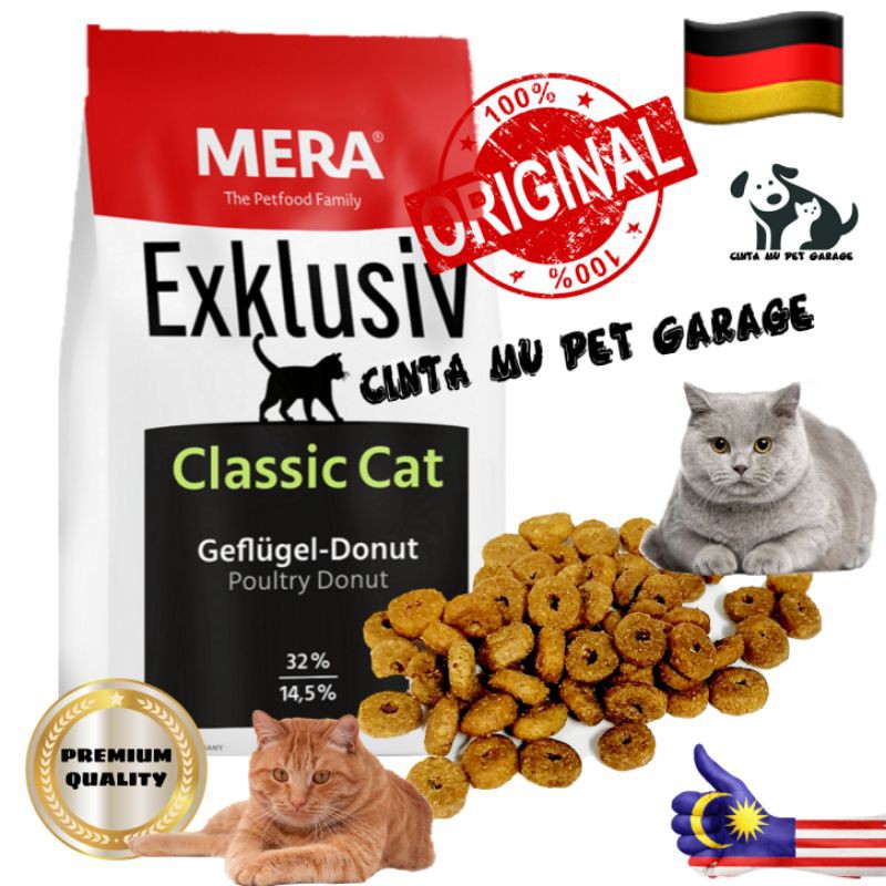 Mera Cat Food Exklusiv Classic Cat Poultry Donut 10KG 100 Original Mera Makanan Kucing Made in Germany