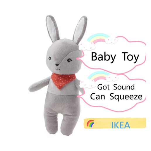 Bunny Friend Plush Rabbit Toy (with squeaker)