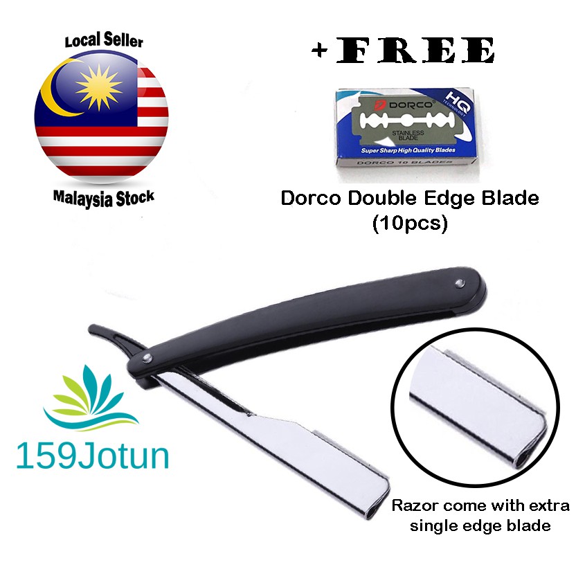 Men Folding Razor Straight Barber Edge Steel Shave Razor Folding