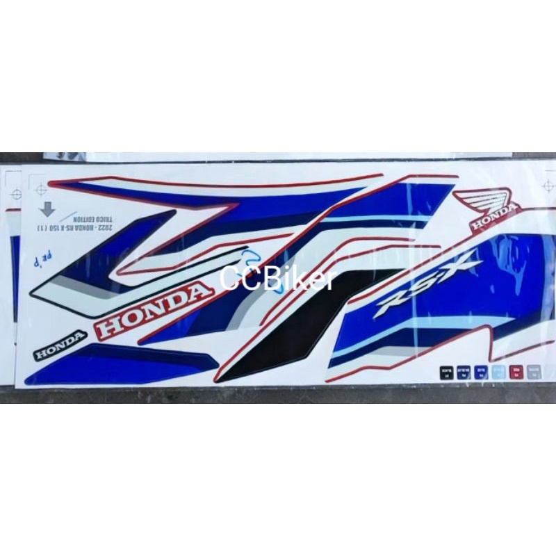 [2022] Honda RSX RSX150 Motor Body Sticker (1) Trico Edition Design ...