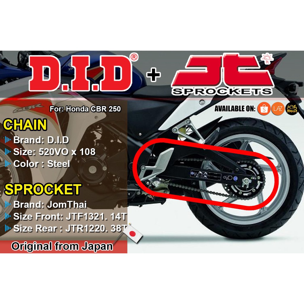 Cbr 250 chain sprocket price hotsell