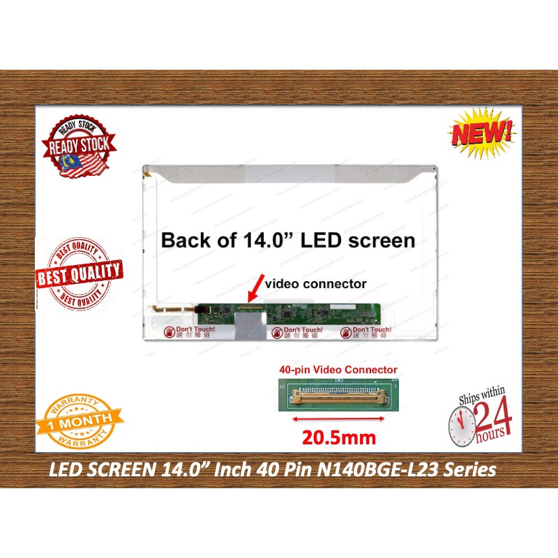 14.0 inch 40 Pin Normal LED SCREEN For Lenovo G470 G485 G410S S405 Y450 ...