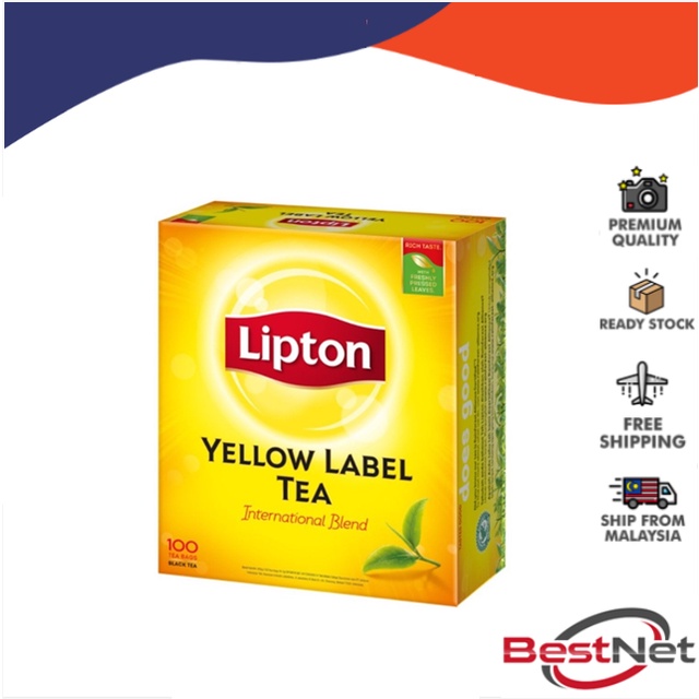 Lipton Yellow Label Black Tea 100 Tea Bags X 2g | Shopee Malaysia