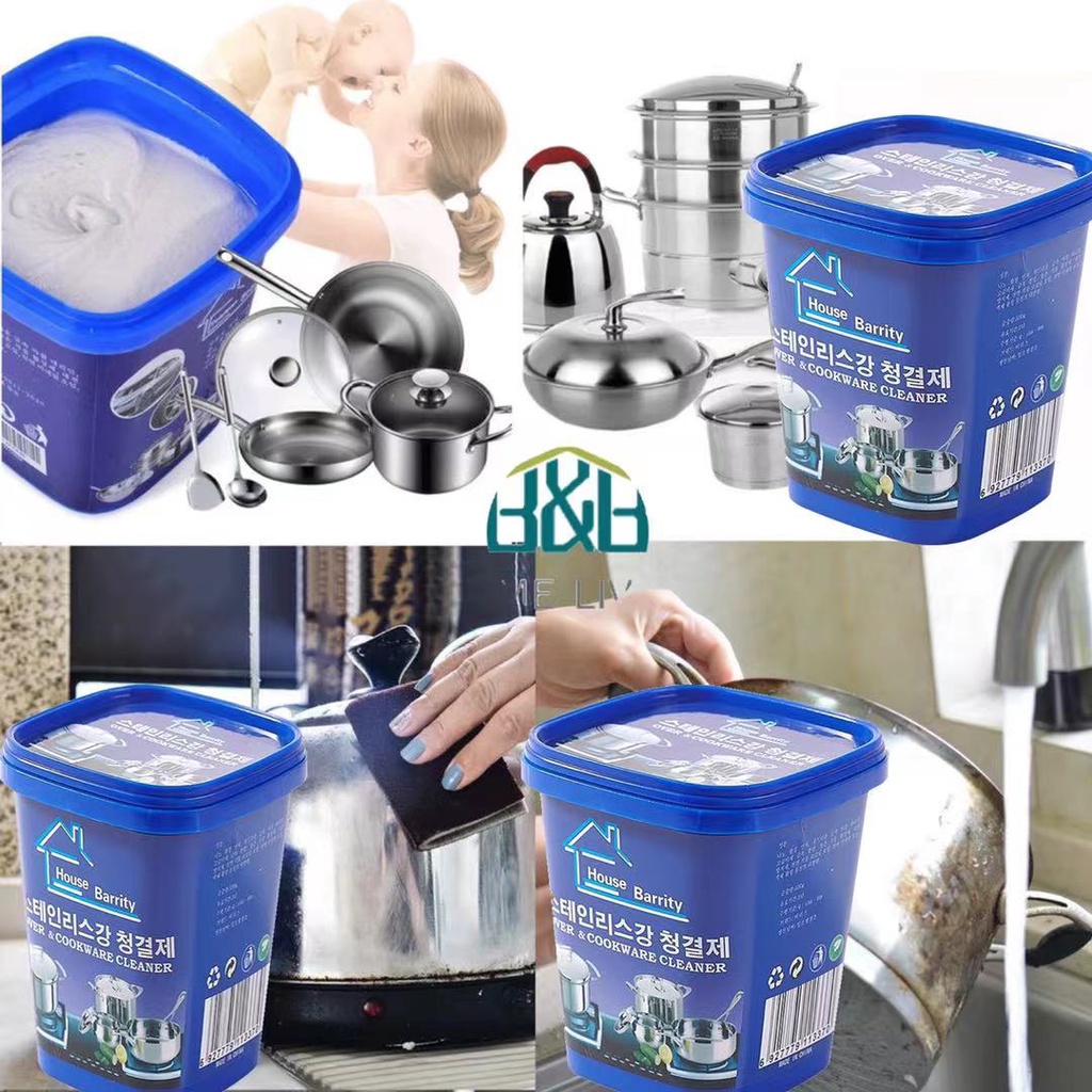500g Limpiador de Hornos y Utensilios de Cocina Acero Inoxidable Crema de Limpieza Mágica ...