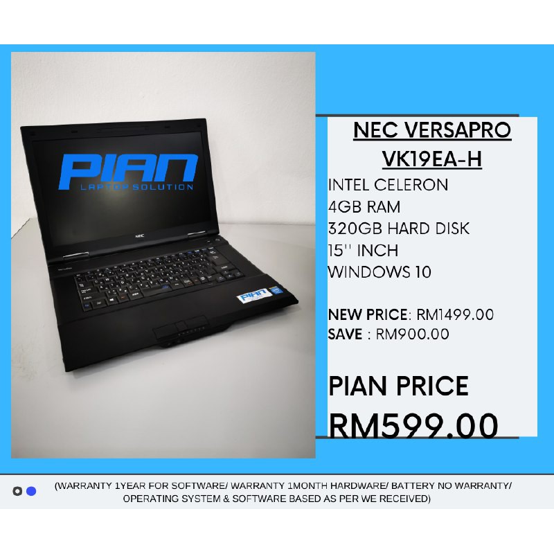 NEC VERSAPRO VK19EA-H | Shopee Malaysia