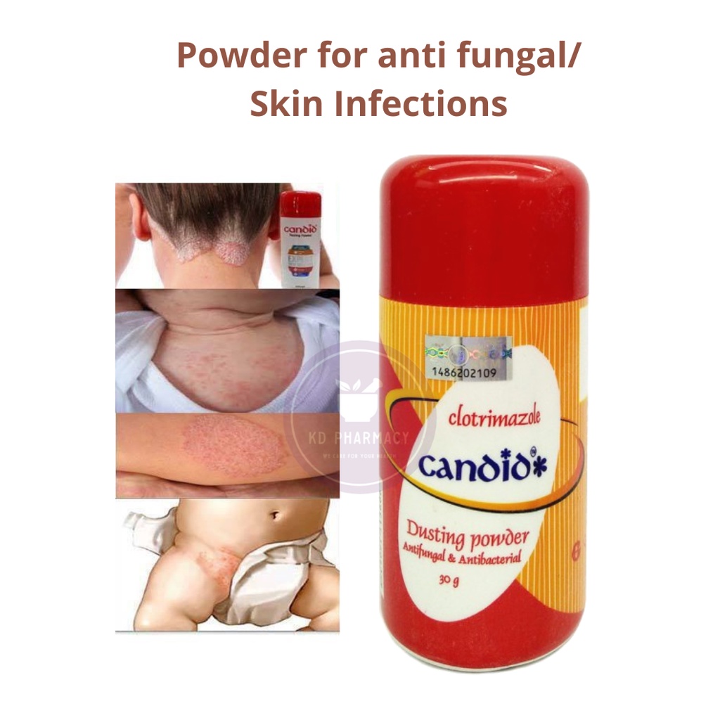 Glenmark Candid powder 30g / dusting powder for antifungal and antibacterial/ bedak kurap/ kulat