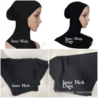 inner neck ninja cotton anak tudung muslimah all black