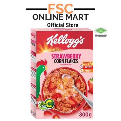 [FSC] Kellogg's Strawberry Corn Flakes 250gm | Shopee Malaysia