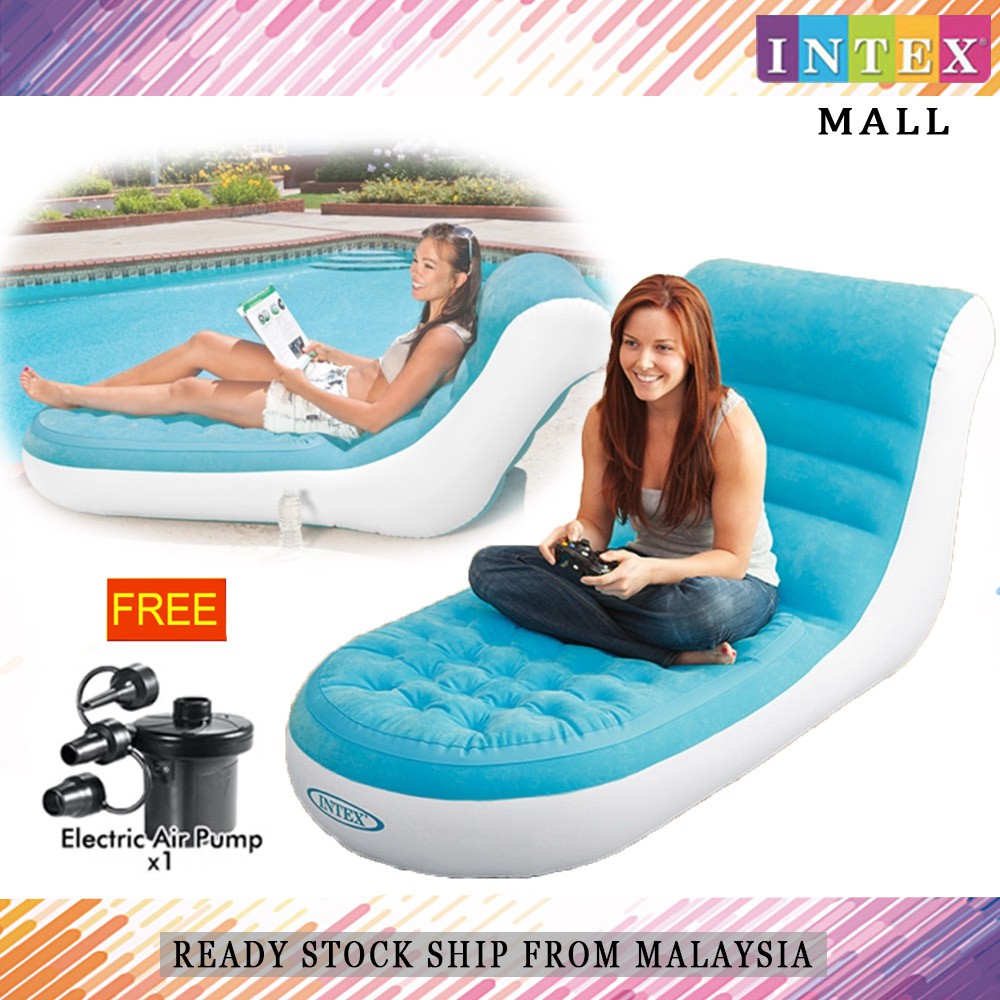 INTEX 68880 Inflatable Splash Lounge Air Chair Single Shopee
