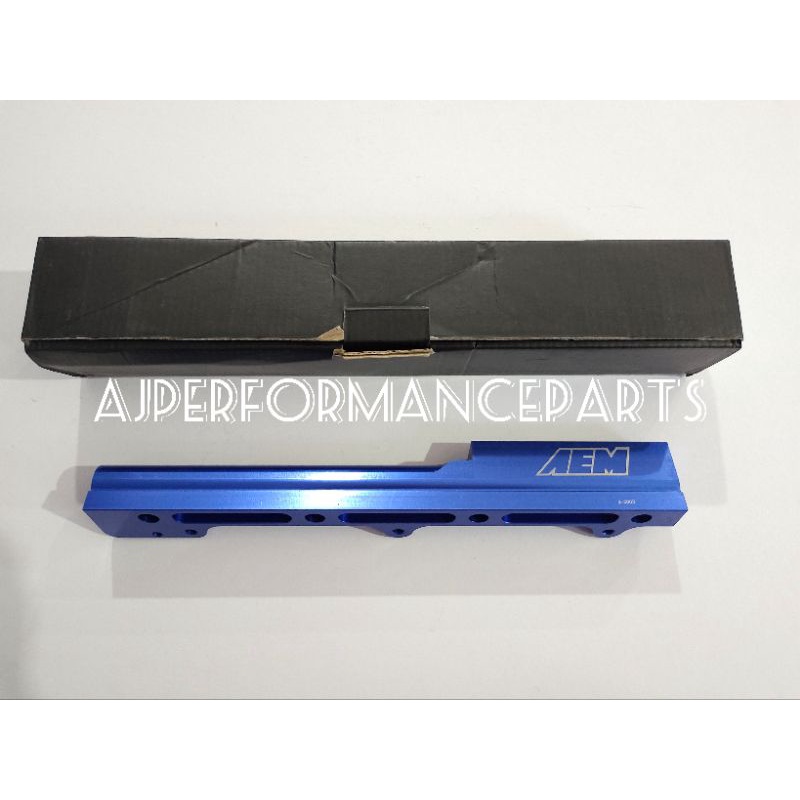 HONDA CIVIC B16 B18 B20 AEM PERFORMANCE FUEL RAIL KIT BLUE COLOUR