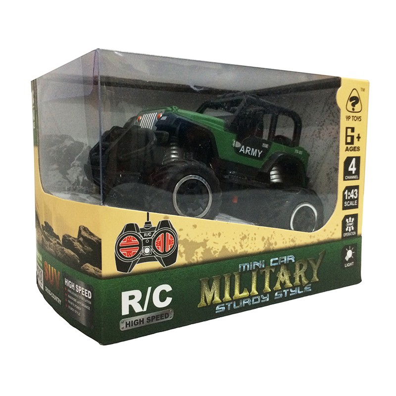 Rc Toy Radio Remote Control Army Jeep Military Car Bigfoot Shopee