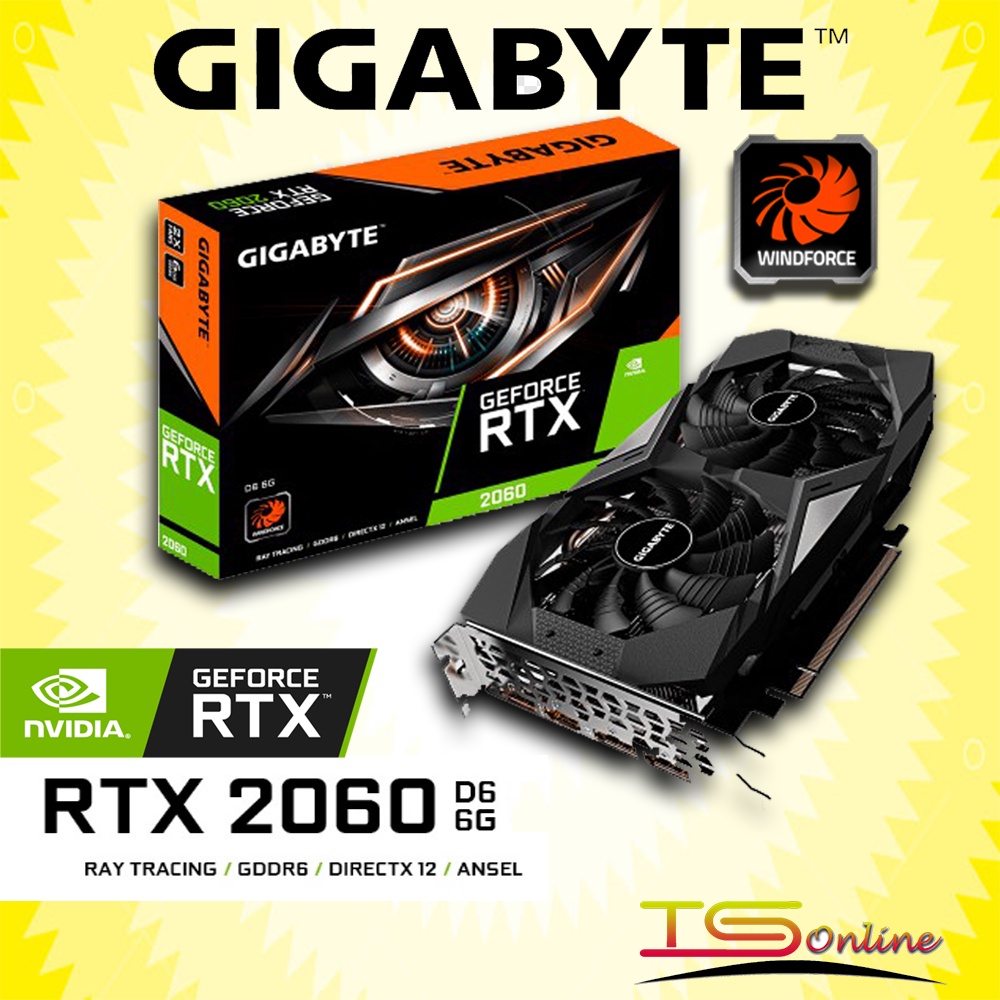 Gigabyte Rtx 2060 6gb Gddr6 192 Bit Gigabyte Nvidia Rtx 2060 6gb