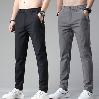 SIZE 28-38】seluar Slack Lelaki Cotton Slim Fit Straight Cut Slack Pants Men  British Style Fashion All-match Large Size Long Casual Pants Seluar Panjang  Lelaki