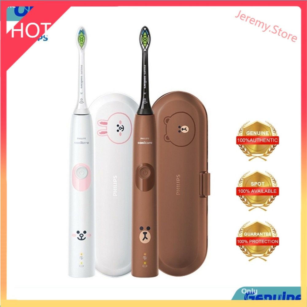 Philips HX6801 SonicCare Line Friends Edition Rechargeable Electric Toothbrush Removes Up to