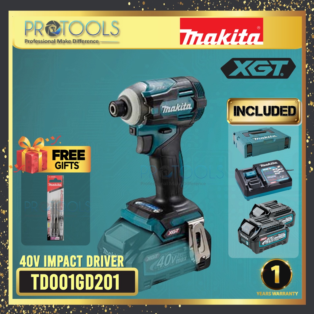 MAKITA TD00GZ TD001GD201 Brushless Impact Driver 40V 1 4