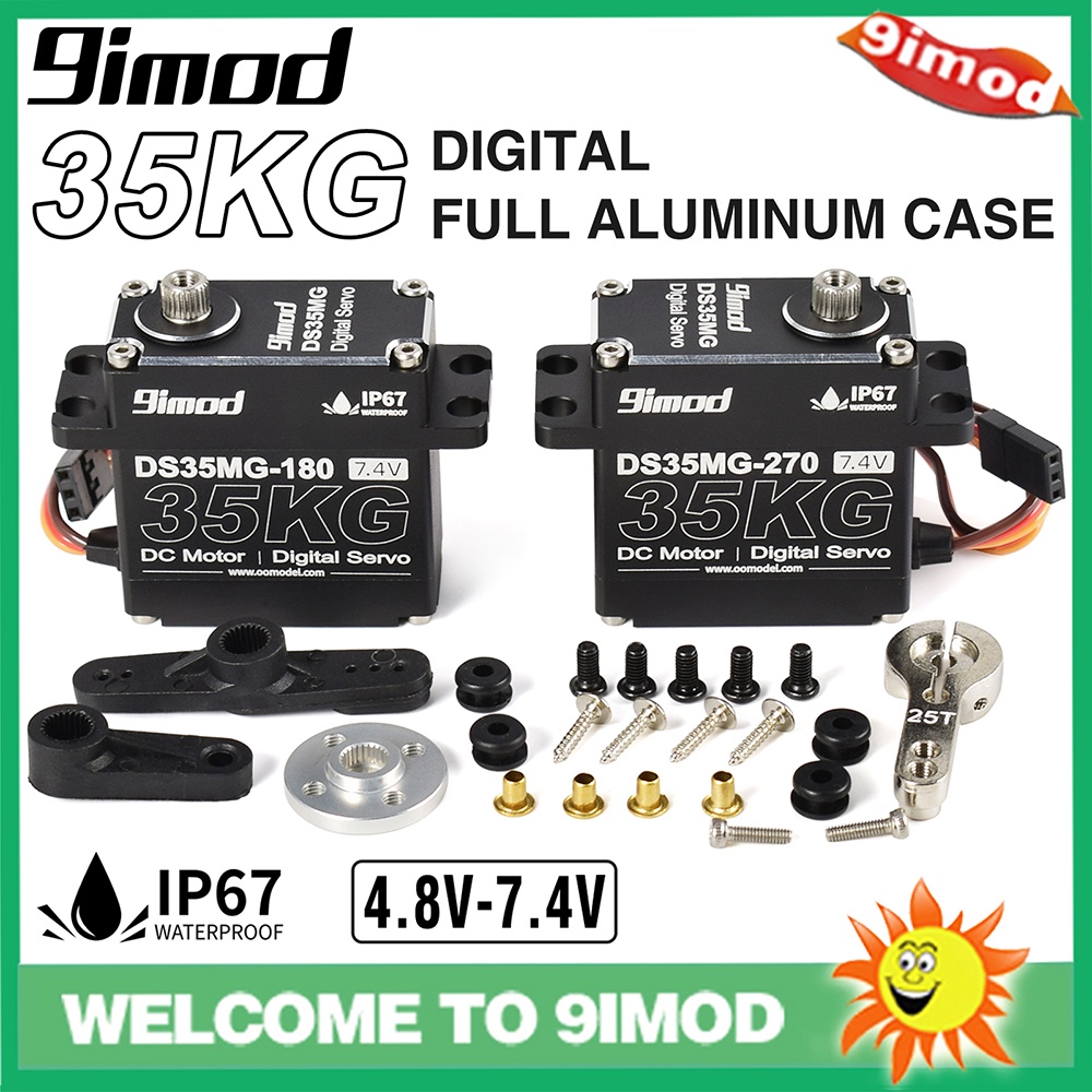 9imod DS35MG 35kg Waterpoof Servo 180°/270° Full Aluminum Case ...