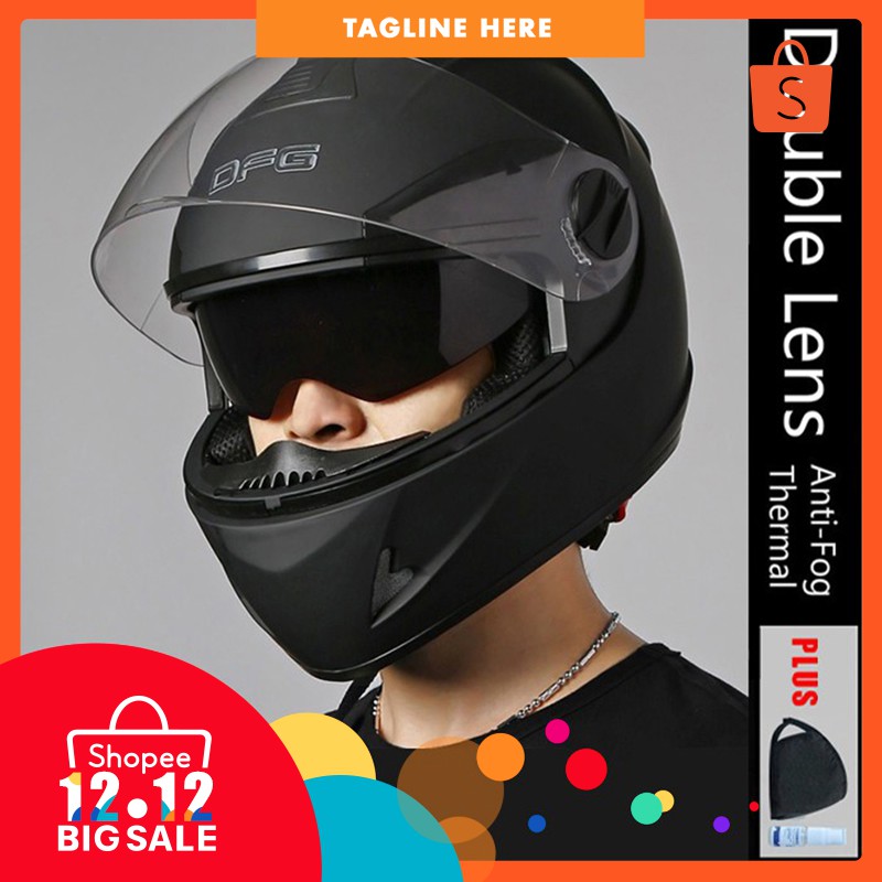 Helmet full sale face shopee