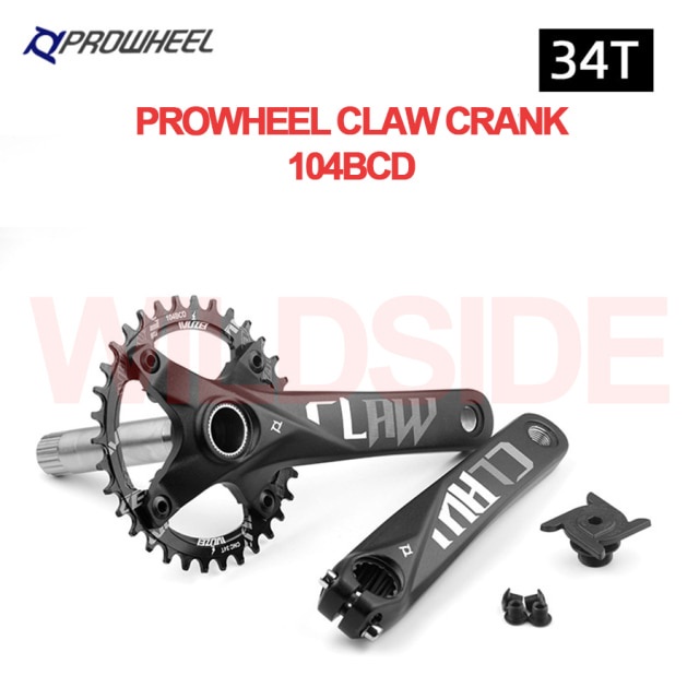 Prowheel CLAW 104BCD Bike Crankset Hollow Integrated Crank 170mm MTB ...