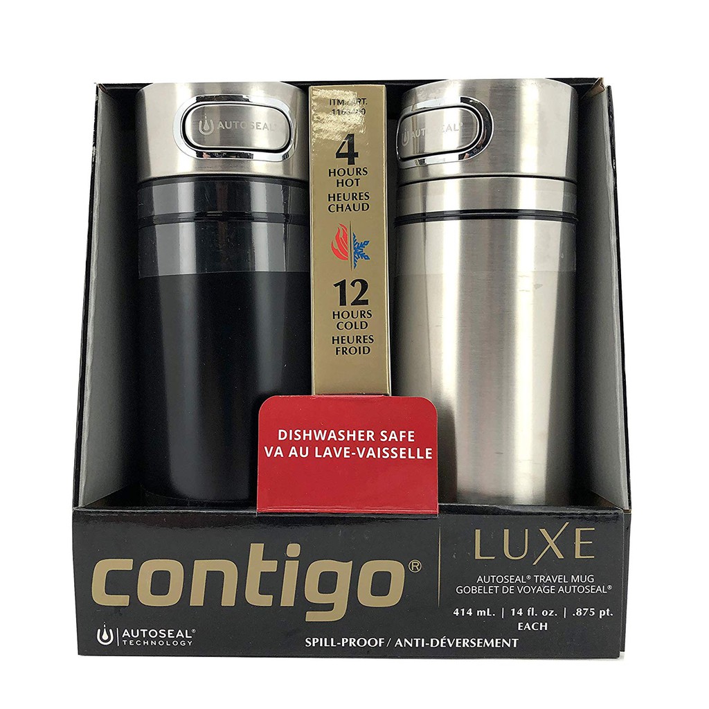 Contigo Luxe AUTOSEAL Vacuum Travel Spill Proof Coffee Mug with