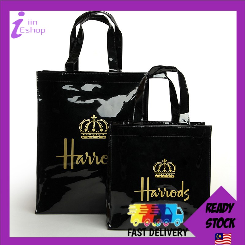 Harrods bag black and green Crown Shopee Malaysia