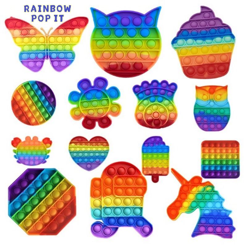 TIKTOK New Rainbow Pop It Fidget Toys | Shopee Malaysia