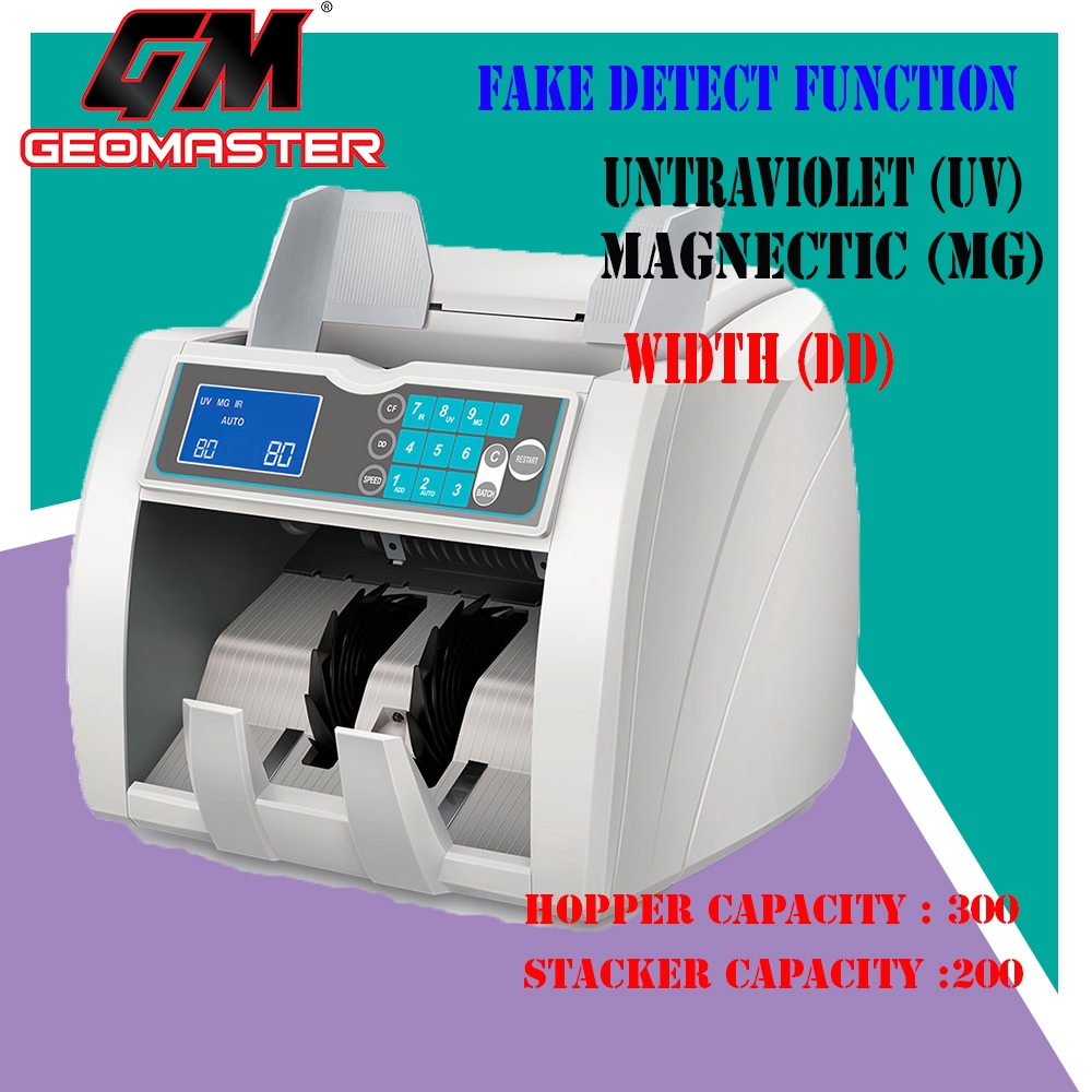 Geomaster GM9000 Multi Currency Heavy Duty Money Counter / Note Counter ...