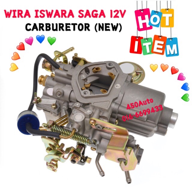 WIRA SATRIA ISWARA 12V CARBURETOR + VACUUM / 4G15 4G13 CARBURATOR NEW