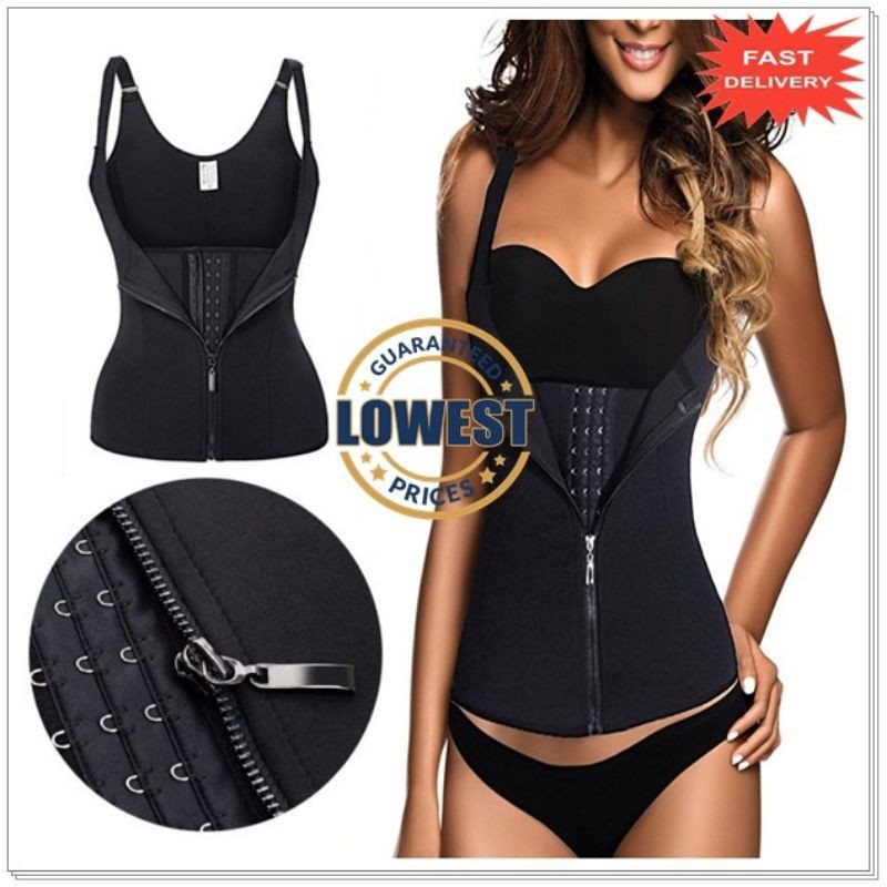 Hot Sweat Body Shapers Zipper Slimming Sauna Vest / Singlet / Girdle
