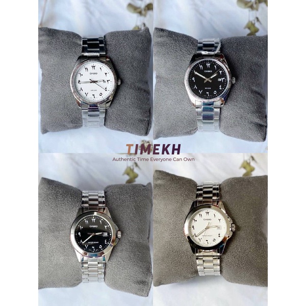 100% Original CASIO Arabic Numbers Quartz Elegant Watch MTP-1215A-1B ...