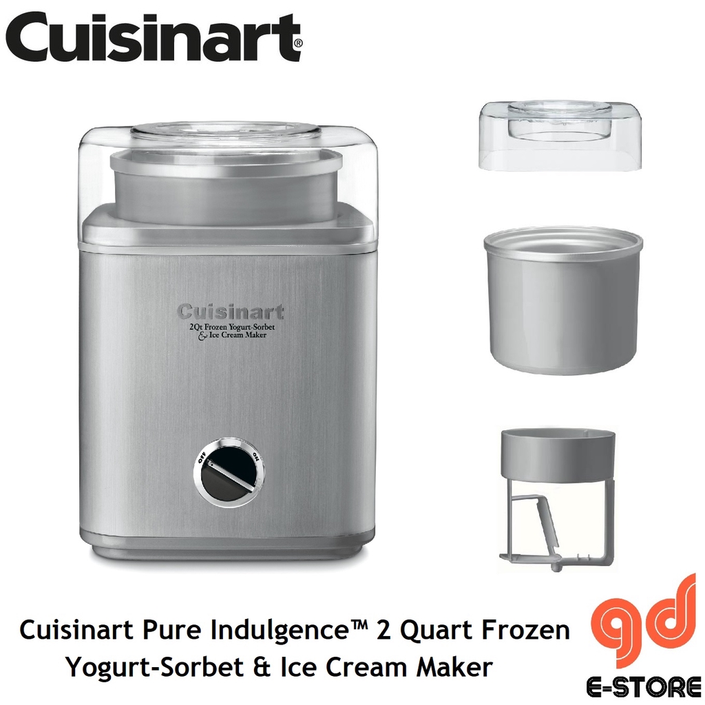 Cuisinart ICE-30BC Pure Indulgence 2-Quart Frozen Yogurt-Sorbet & Ice Cream  Maker, Brushed Stainless 