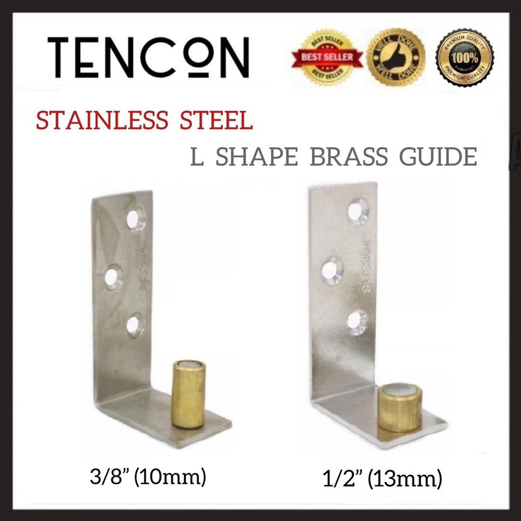 Stainless Steel 304 L Shape Brass Guide 3/8