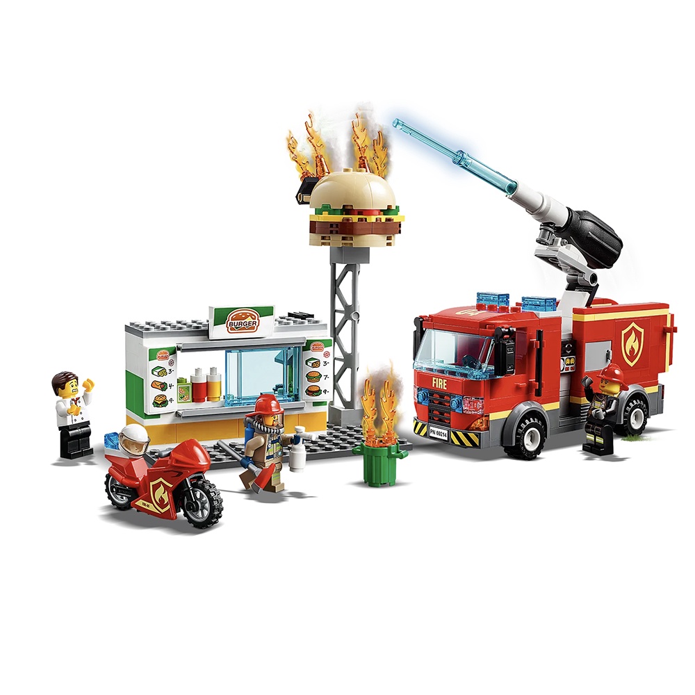 Lego city burger bar fire sale