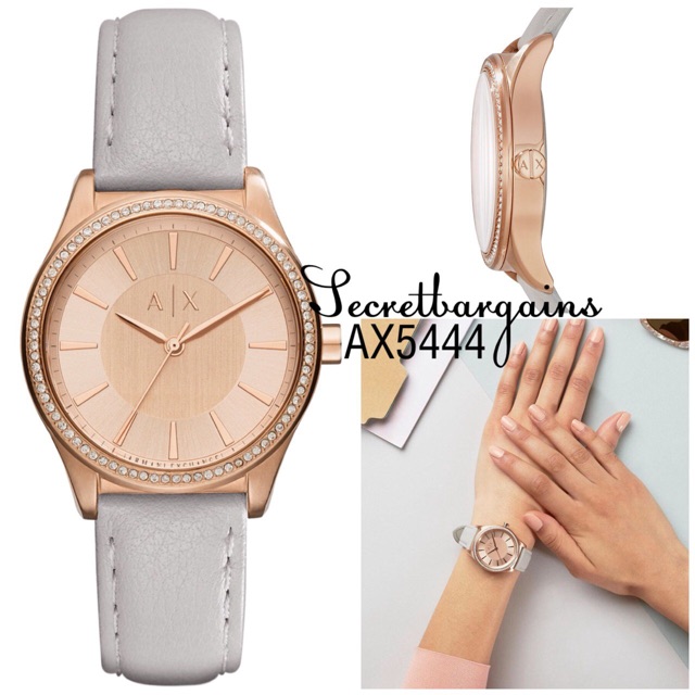 Armani Exchange Leather Ladies Watch AX5444 Shopee Malaysia