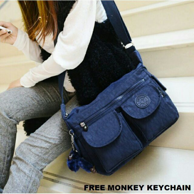 LOCAL READY STOCK KIPLING Sling Bag Multi Pocket Nylon Bag