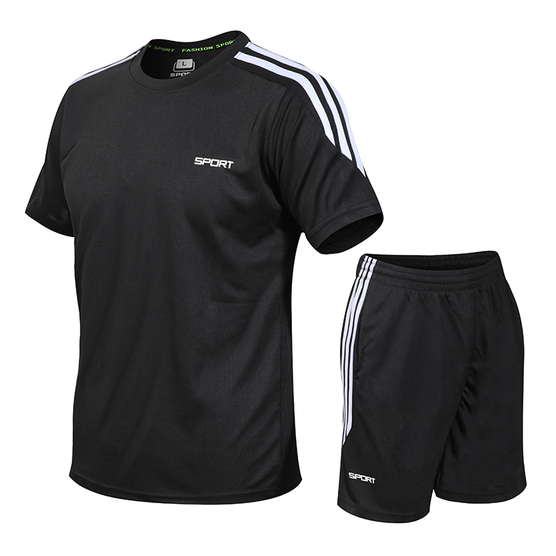 (Tops+Pants)Men's Sports Suit Quick drying 2piece Tracksuit Sport men's ...