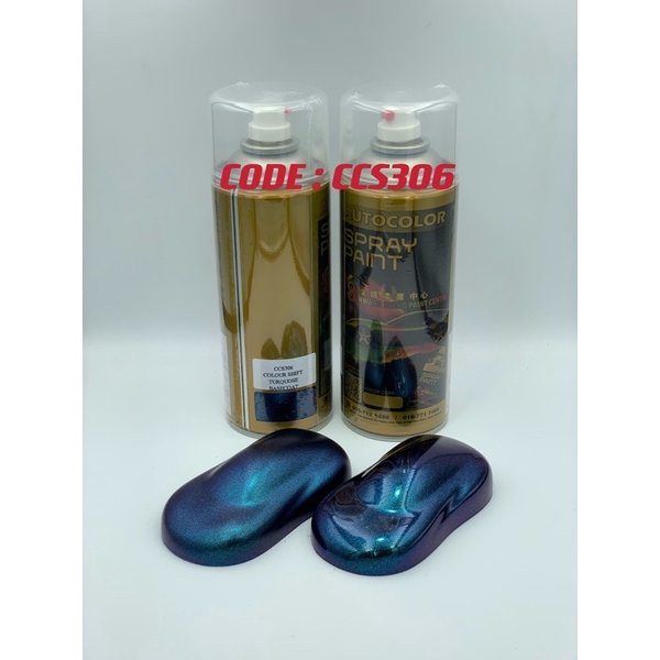 Aerosol 2k car paint Crystal colour shift CCS306 & Undercoat (black