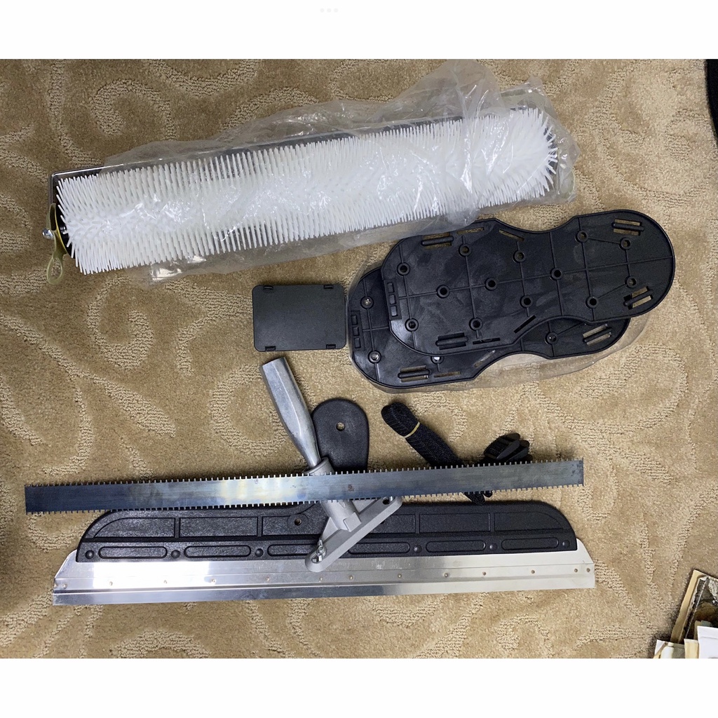 Self Leveling Tools (Spiked Shoes, Spiked Roller, Leveling Compound