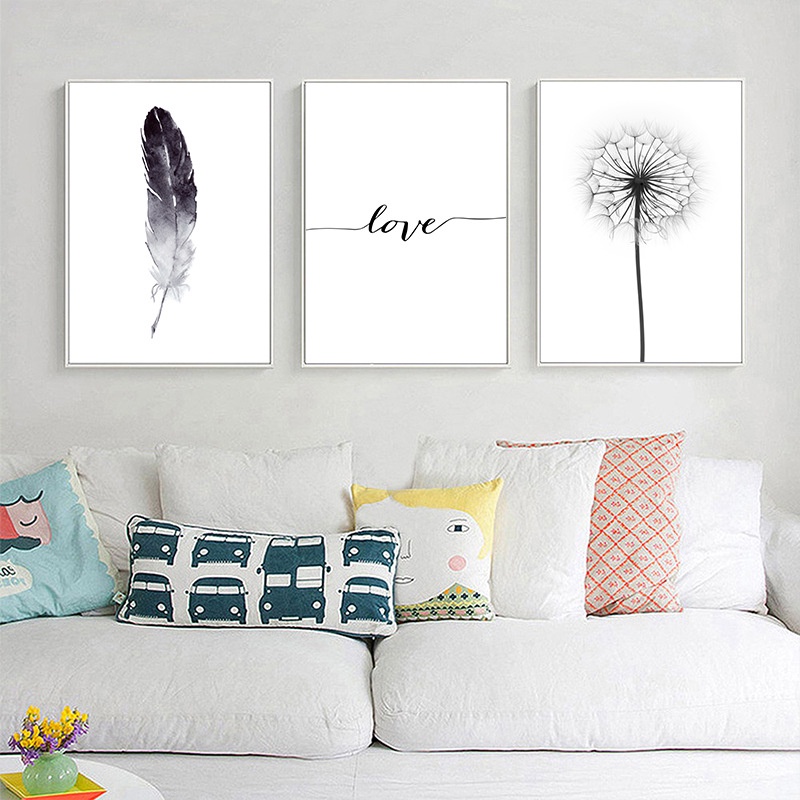 Solid Wood Inner Frame Frameless Painting Nordic ins Decorative ...
