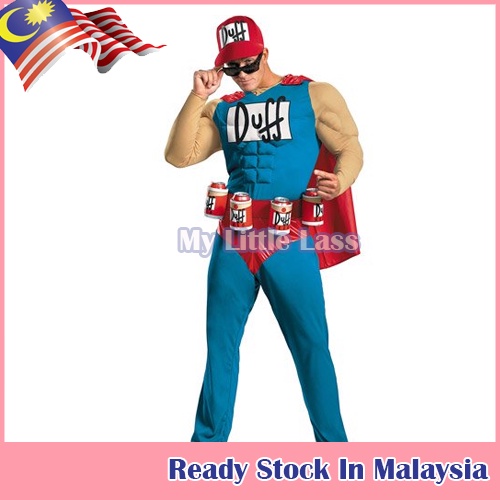Adult Classic Muscle Duffman Men Funny Dress up Costume Shopee Malaysia