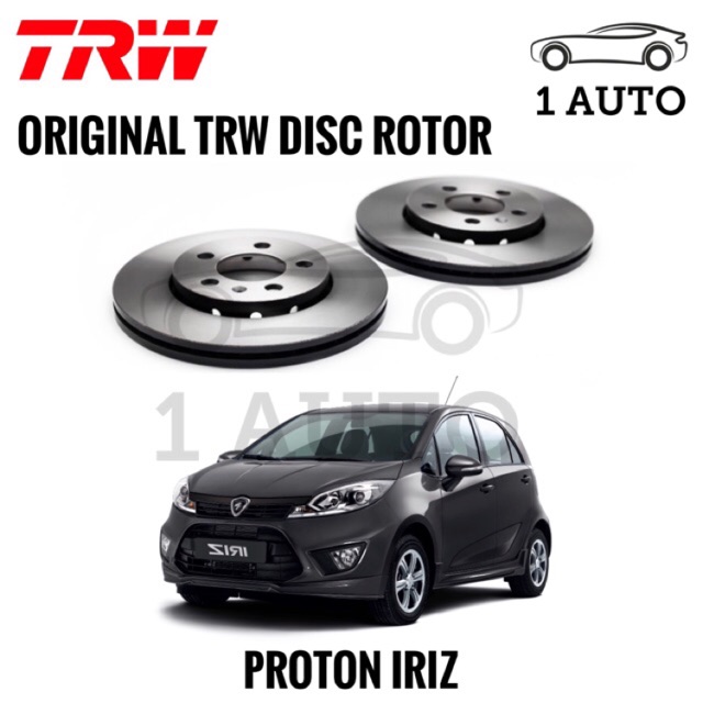 TRW FRONT DEPAN BRAKE DISC ROTOR for PROTON IRIZ, NEW PERSONA, SAGA VVT ...
