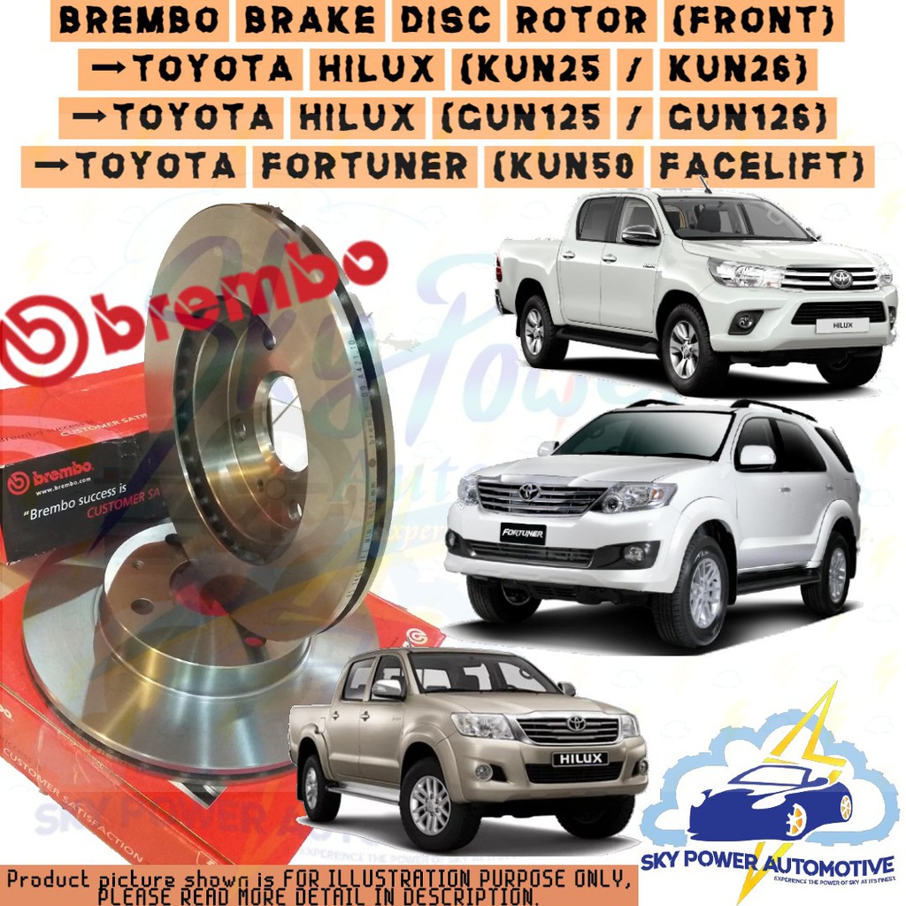 BREMBO TOYOTA HILUX (KUN25/KUN26/GUN125/GUN126) / FORTUNER (KUN50
