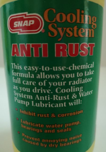 SNAP Cooling System ANTI RUST & WATER PUMP LUBRICANT (354 ml) 100% Made In  USA
