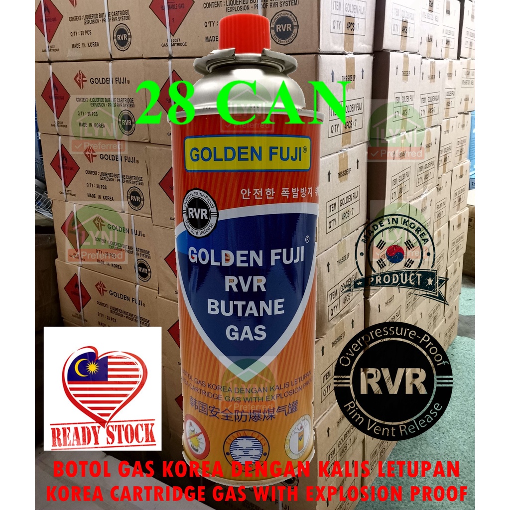 Butane Gas Cartridge 230g MADE IN KOREA (28 Bottles)gas tin/ gas dapur ...