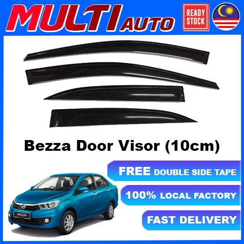 [1 Set 4PCS] Perodua Bezza Door Visor 100% Local made sun blockers wind ...
